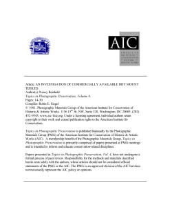 An Investigation of Commercially Available Dry Mount Tissues