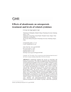 Effects of alendronate on osteoporosis treatment and levels of