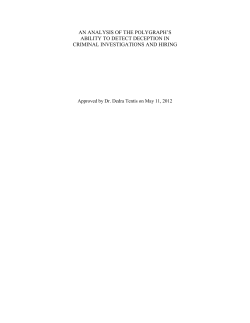 an analysis of the polygraph`s ability to detect deception in criminal