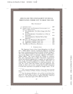 asylum and the concealment of sexual orientation