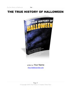 the true history of halloween