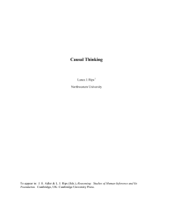 Causal Thinking - Northwestern University