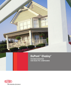 DuPont&trade; Elvaloy&reg; Polymer Modifier For Rigid PVC Compounds