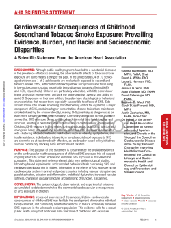 Cardiovascular Consequences of Childhood
