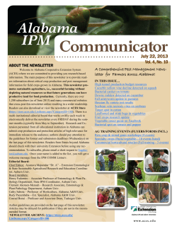 July 22, 2013 Vol. 4, No. 10 - Alabama Cooperative Extension System