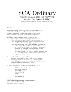 SCA Ordinary - West Kingdom College of Heralds