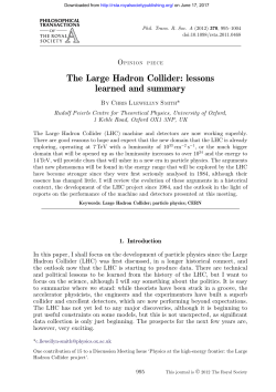 The Large Hadron Collider: lessons learned and summary