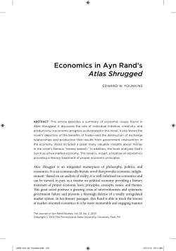 Economics in Ayn Rand`s Atlas Shrugged