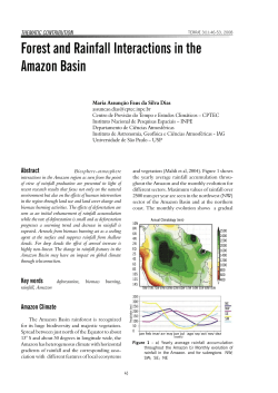 Forest and Rainfall Interactions in the Amazon Basin
