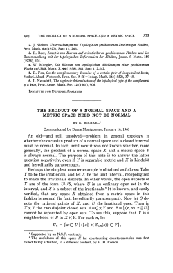 1963I THE PRODUCT OF A NORMAL SPACE AND