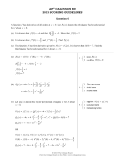 ap&reg; calculus bc 2013 scoring guidelines