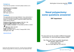 Nasal polypectomy: some questions answered