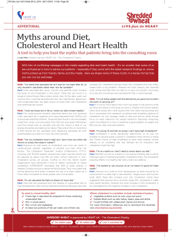 Myths around Diet, Cholesterol and Heart Health