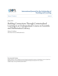 Building Connections Through Contextualized Learning in an