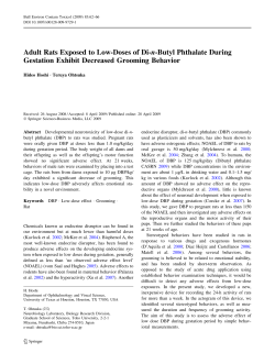 Adult Rats Exposed to Low-Doses of Di-n