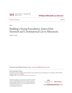 Justice John Simonett and Constitutional Law in Minnesota