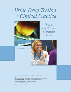 Urine Drug Testing Clinical Practice