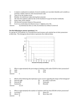 Example questions Statistics