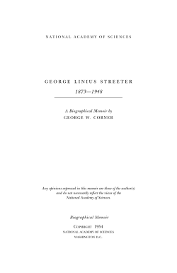 george linius streeter - National Academy of Sciences