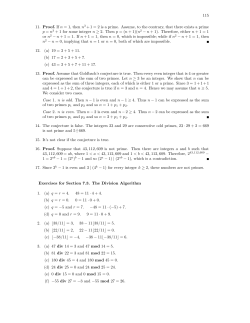115 11. Proof. If n = 1, then n 3 +1 = 2 is a prime. Assume, to the