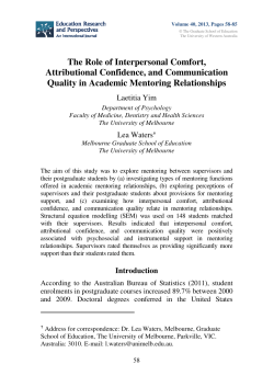 The Role of Interpersonal Comfort, Attributional Confidence, and