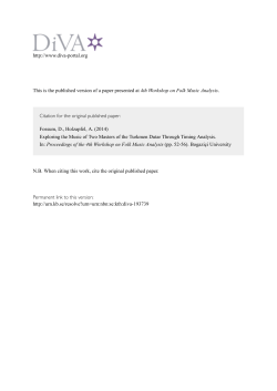 Exploring the Music of Two Masters of the Turkmen Dutar Through