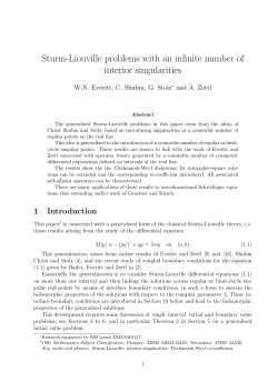 Sturm-Liouville problems with an infinite number of