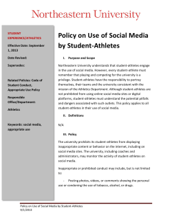 Policy on Use of Social Media by Student-Athletes