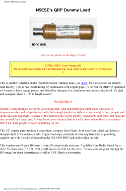 N5ESE`s QRP Dummy Load