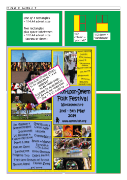 One of 4 rectangles = 1/4 A4 advert size Two rectangles plus space