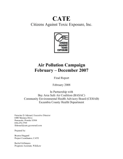CEHAB - Final Report - Citizens Against Toxic Exposure