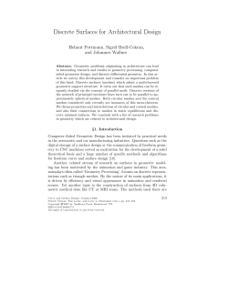 Discrete Surfaces for Architectural Design