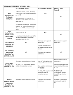 LOCAL GOVERNMENT REVENUE BILLS