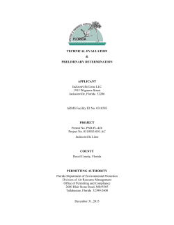 Technical Evaluation - Florida Department of Environmental Protection