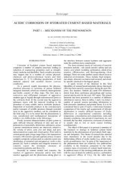 acidic corrosion of hydrated cement based materials