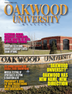 Oakwood University Magazine Spring/Summer 2008