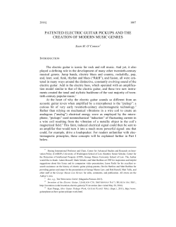 Patented Electric Guitar Pickups and the Creation of Modern Music