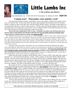 August 2014 News Letter