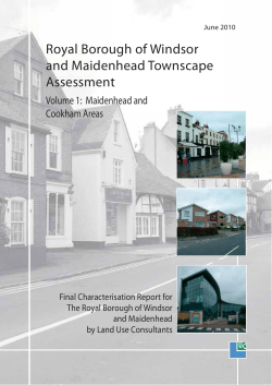 RBWM Townscape Assessment - Royal Borough of Windsor and