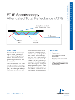 FTIR Spectroscopy: Attenuated Total Reflectance (ATR)