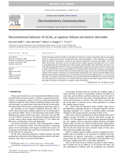 Electrochemical behaviour of LiCoO2 as aqueous lithium