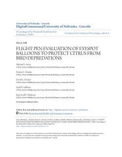 flight pen evaluation of eyespot balloons to protect citrus from bird