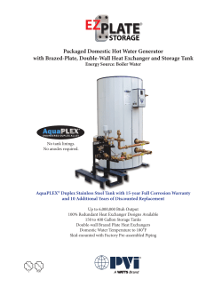 Packaged Domestic Hot Water Generator with