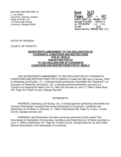 state of georgia county of forsyth seventeenth amendment to the