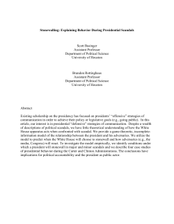 Stonewalling: Explaining Behavior During