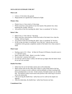 SSUSA RULES SUMMARY FOR 2017 Pitch Arch &bull; 6 feet to 12 feet