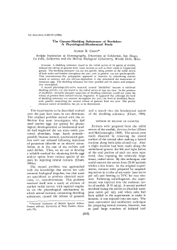 The Gamete-Shedding Substances of Starfishes: A Physiological