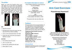 Arm Cast Exercises - Nottingham University Hospitals NHS Trust