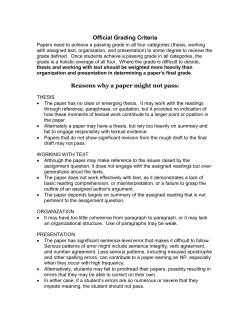 101 Grading Criteria - Rutgers Writing Program