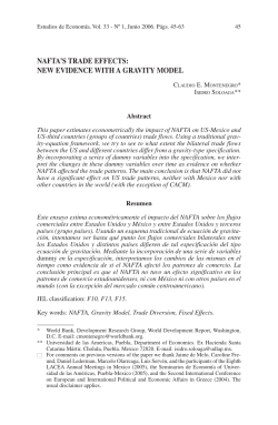 nafta`s trade effects: new evidence with a gravity model